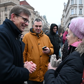 Na demonstraci dorazil také předseda ODS Martin Kupka.