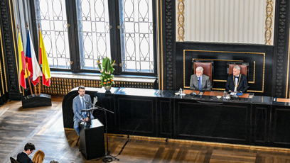 FOTO: Petr Pavel na pražské radnici.