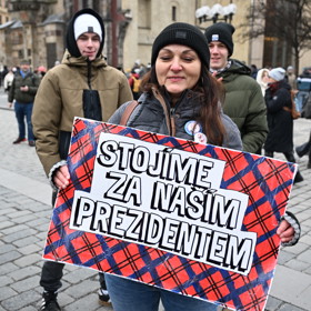 Demonstrace Milion chvilek pro demokracii na podporu prezidenta Petra Pavla.