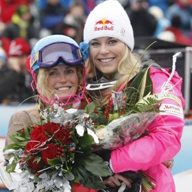 Sarah Schleper patřila na vrcholu kariéry ke hvězdám amerického týmu, postupně ji ale zastínily mladší kolegyně Lindsey Vonn (na snímku) a Mikaela Shiffrin.