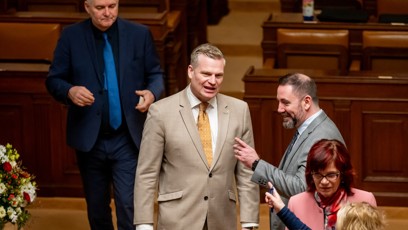 FOTO: Filip Turek a Igor Červený ve sněmovně.