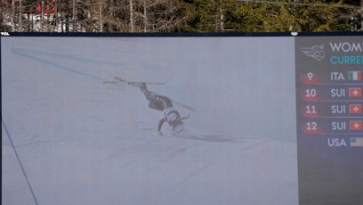 FOTO: Děsivý pád Lindsey Vonn.