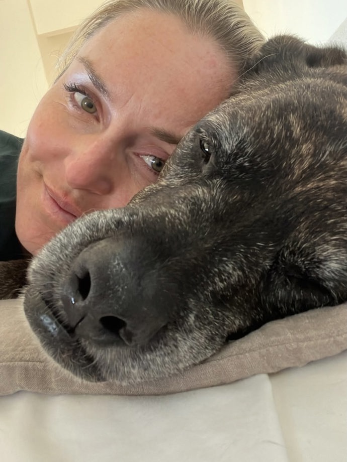 FOTO: Lindsey Vonn s pejskem.