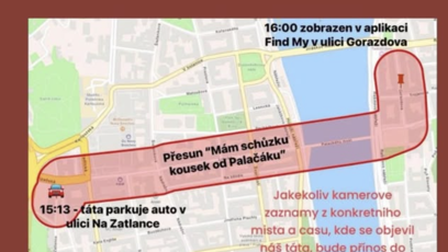 FOTO: Dcera zveřejnila mapku, kde se naposledy vyskytoval.