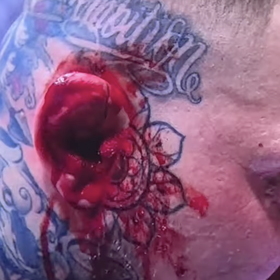 Pokousané ucho Václava Mikuláška.