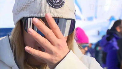 FOTO: Ester Ledecká se konci rozhovoru rozplakala.