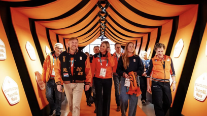 FOTO: Král Vilém Alexandr Nizozemský s manželkou na olympijských hrách.