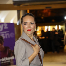 Lucie Vondráčková na premiéře filmu Když se zhasne.
