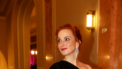 FOTO: Michaela Maurerová zvolila sametové šaty.