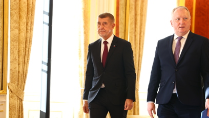 FOTO: Andrej Babiš na Pražském Hradě.
