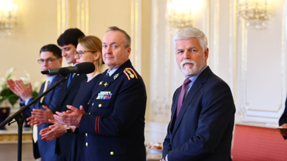 FOTO: Prezident promluvil k příznivcům Ukrajiny.