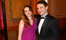 Petr Macinka s manželkou na Česko-Slovenském plese.