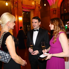 Petr Macinka s manželkou na Česko-Slovenském plese.