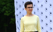 Olga Richterová na zahájení kampaně Pirátů.