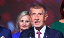 Andrej Babiš  během tiskovky.