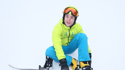 FOTO: Filip Antonio na snowboardu.