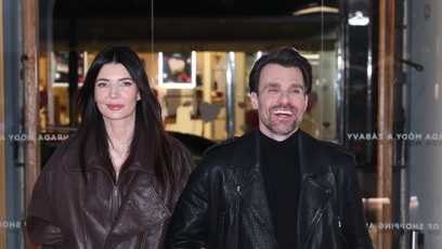 FOTO: Vysmátý Leoš Mareš dorazil po boku své ženy Moniky.