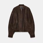 Semišová bomber bunda, Zara, 4 299 Kč