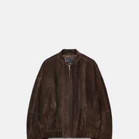 Semišová bomber bunda, Zara, 4 299 Kč