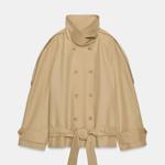 Krátký trenčkot s vysokým límcem, Zara, 1999 Kč