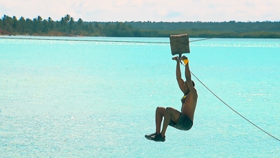 FOTO: Součástí hry byla zipline.