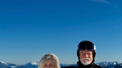 FOTO: Eva Pavlová s manželem Petrem Pavlem na horách.