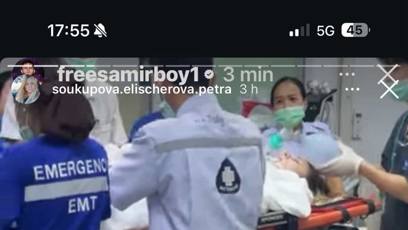 FOTO: Dominika Elischerová leží na sále.