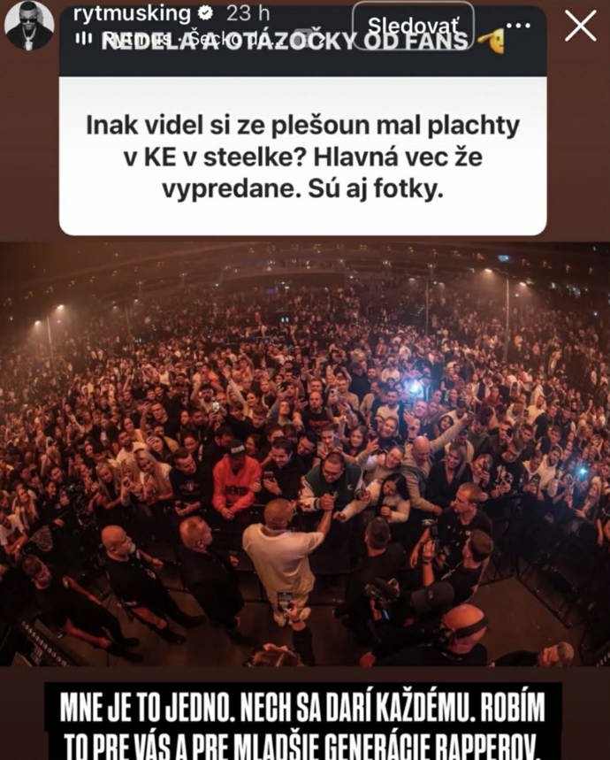 FOTO: Rytmus se vyjádřil k otázce na Separa.
