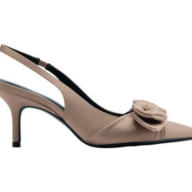 Hnědé slingback lodičky, Deichmann, 849 Kč  