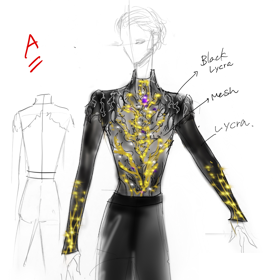 Japonská návrhářka Satomi Ito pro hvězdu současného krasobruslení Iliu Malinina navrhla čtyři kostýmy. Ty pro volnou jízdu mají výrazně dramatický nádech.