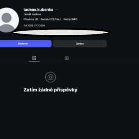 Na jeho dříve velmi aktivním Instagramu nezbyla jediná fotka ani video.