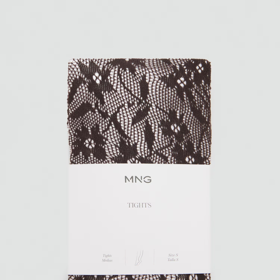 Punčochy s krajkou s květinovým vzorem, Mango, 399 Kč