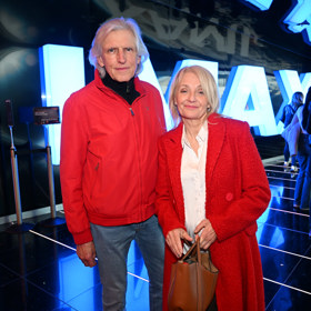 Veronika Žilková s partnerem Ivanem Hubačem na premiéře amerického filmu Nevěsta!