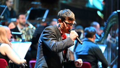 FOTO: David Kraus během vystoupení.