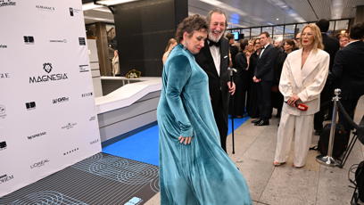 FOTO: Bolek Polívka s manželkou, která vsadila na velmi výrazné šaty.