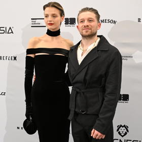 Simona Lewandowská a Filip Červenka  na udílení cen Český lev. 