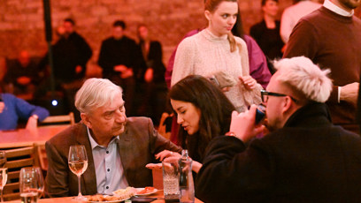 FOTO: Miroslav Donutil se bavil se Štěpánem Kozubem a jeho přítelkyní Barbarou Kanyzovou.