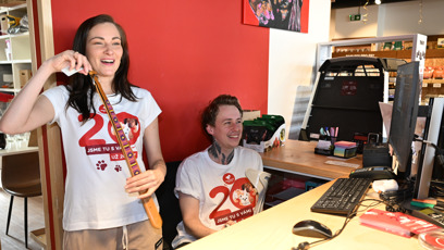 FOTO: Bára Jánová a Vojta Drahokoupil předváděl psí kusy.