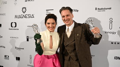 FOTO: Jan Nedbal a Kristýna Ryška se stali nejlepšími herci ve vedlejších seriálových rolích.