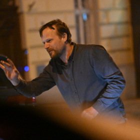 Kryštof Hádek na narozeninové oslavě Zdeňka Svěráka.