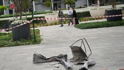 FOTO: Zbytky dronu co útočil v Dubaji,