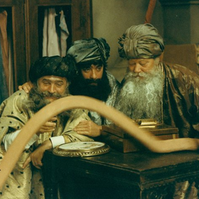 snímek z filmu Tři veteráni (Josef Somr, Petr Čepek, Rudolf Hrušínský)