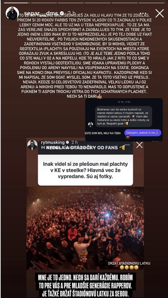 FOTO: Separ se vyjádřil k Rytmusovi.