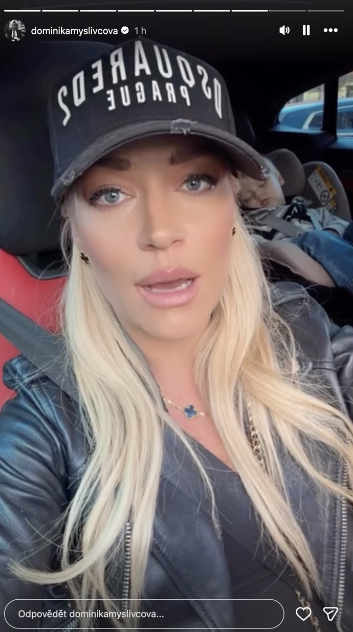 FOTO: Dominika Myslivcová poslala svému ex vzkaz přes stories.