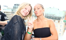 Hanka Gelnarová s Mínou na tiskovce Clash 12.