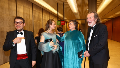 FOTO: Anna Polívková se svým manželem, otcem Bolkem a jeho ženou.