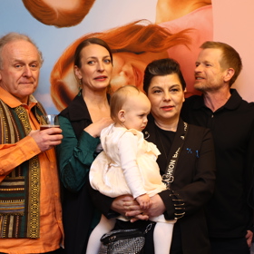 Jaroslav Dušek na premiéře filmu Přání k narozeninám: Křtiny. 