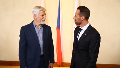 FOTO: Prezident Petr Pavel přijal na Hradě sportovce ze Zimních olympijských her.