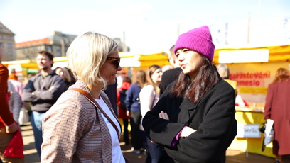 FOTO: Barbora Urbanová na zahájení kampaně hnutí STAN.