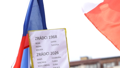 FOTO: Jeden z transparentů.